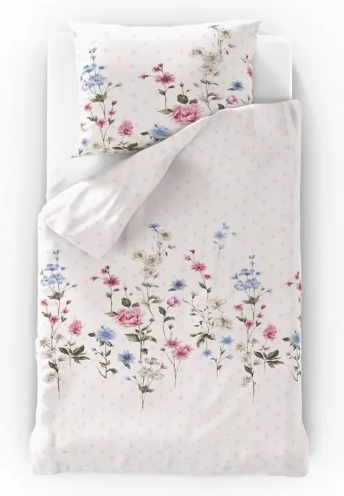 Kvalitex Bawełniana pościel Delux Louka różowa,140 x 200 cm, 70 x 90 cm, 140 x 200 cm, 70 x 90 cm