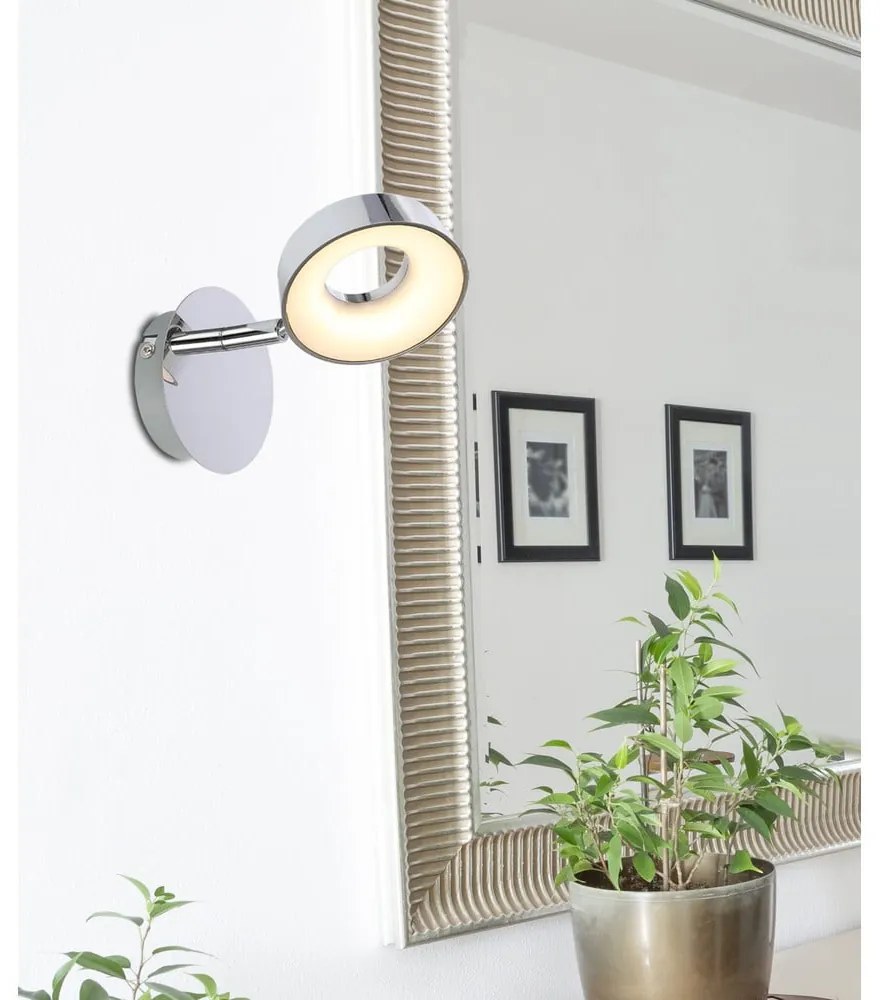 Kinkiet LED w kolorze srebra z połyskiem Isla – Candellux Lighting