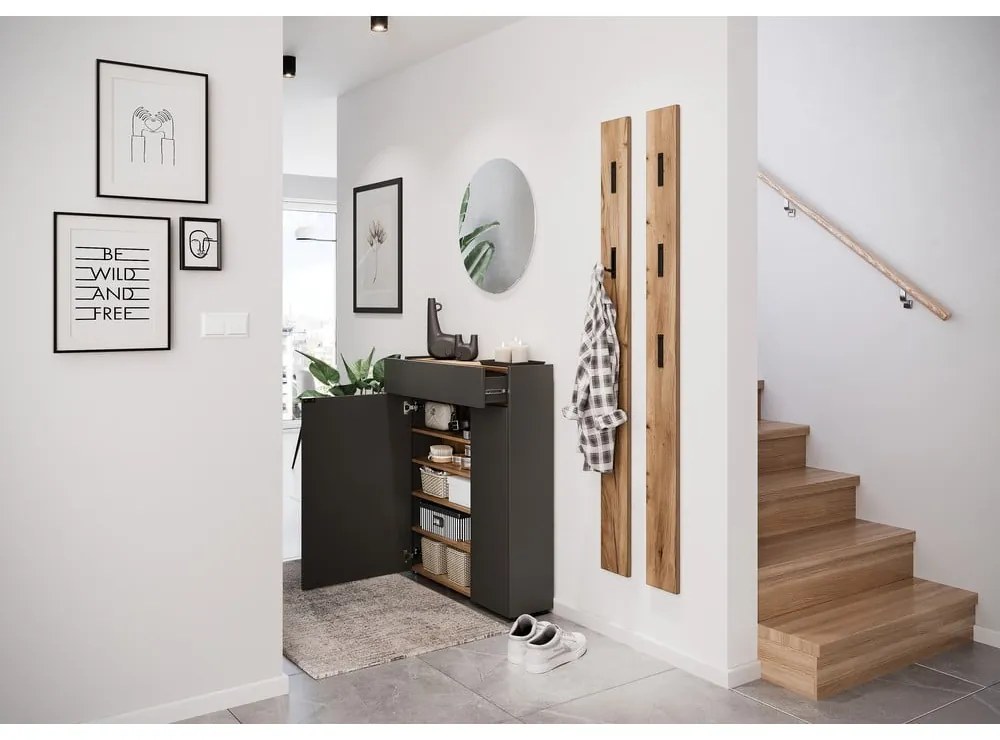 Antracytowa szafka 82x102x22 cm Ameca – Germania