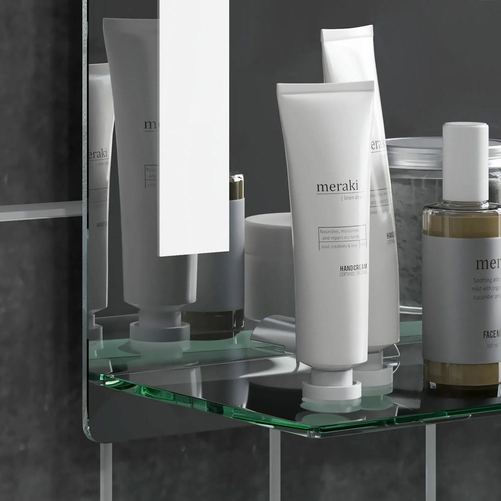 kleankin Lustro łazienkowe z oświetleniem LED, eleganckie i wysokiej jakości, szkło, aluminium, plastik, 50S x 12G x 70W cm