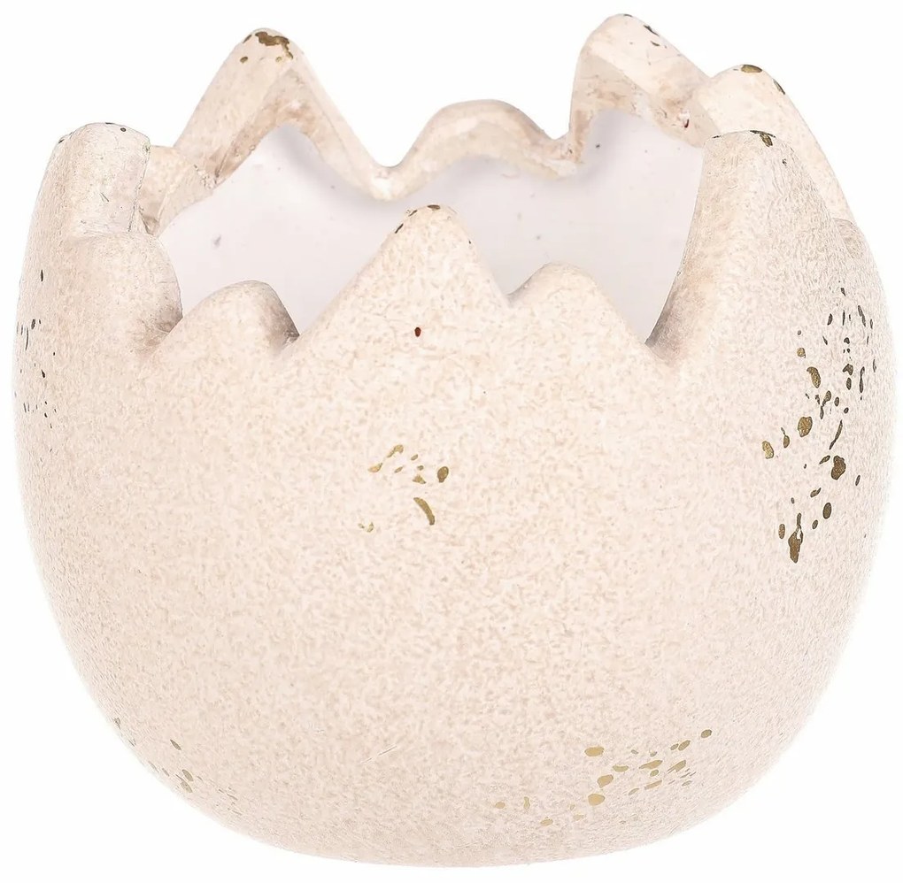 Ceramiczny pojemnik na kwiaty Muszla stojąca, 13 x13 x 11 cm