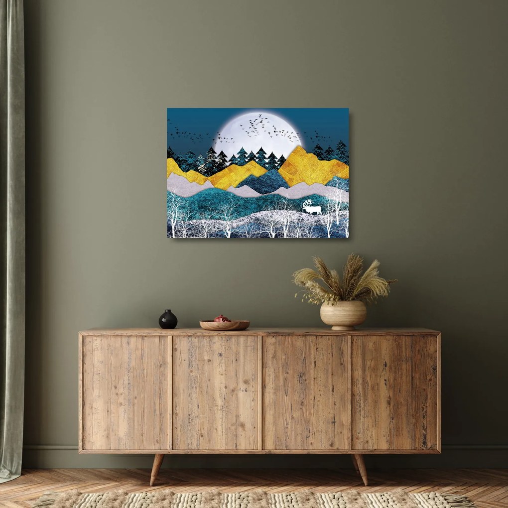 Obraz na szkle - Krajobraz polarny (70x50 cm)