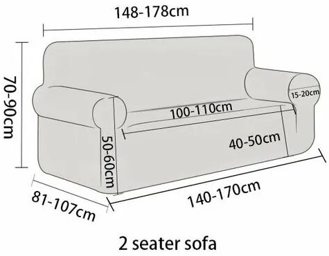4Home Pokrowiec elastyczny na 2-os. kanapę Abstract beżowy, 145-185 cm + poszewka na poduszkę gratis, 145-185 cm