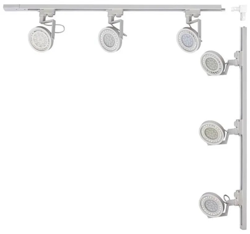 Zuma Line 3580 - Oprawa punktowa do systemu szynowego MASTER 6xGU10/15W/230V biała