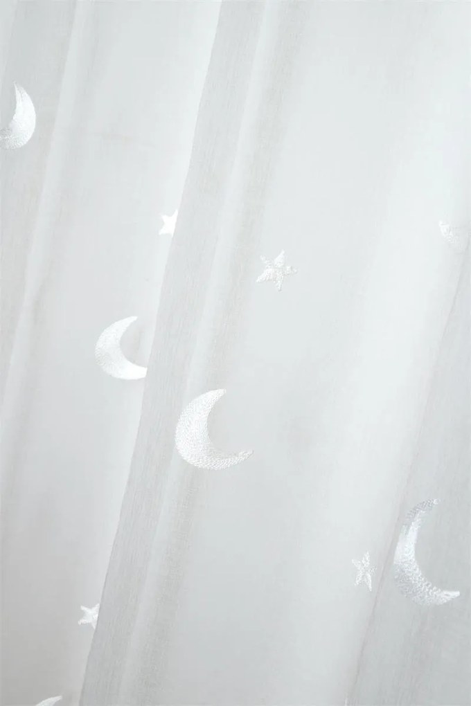 Firana z motywem księżyca 140 x 260 cm