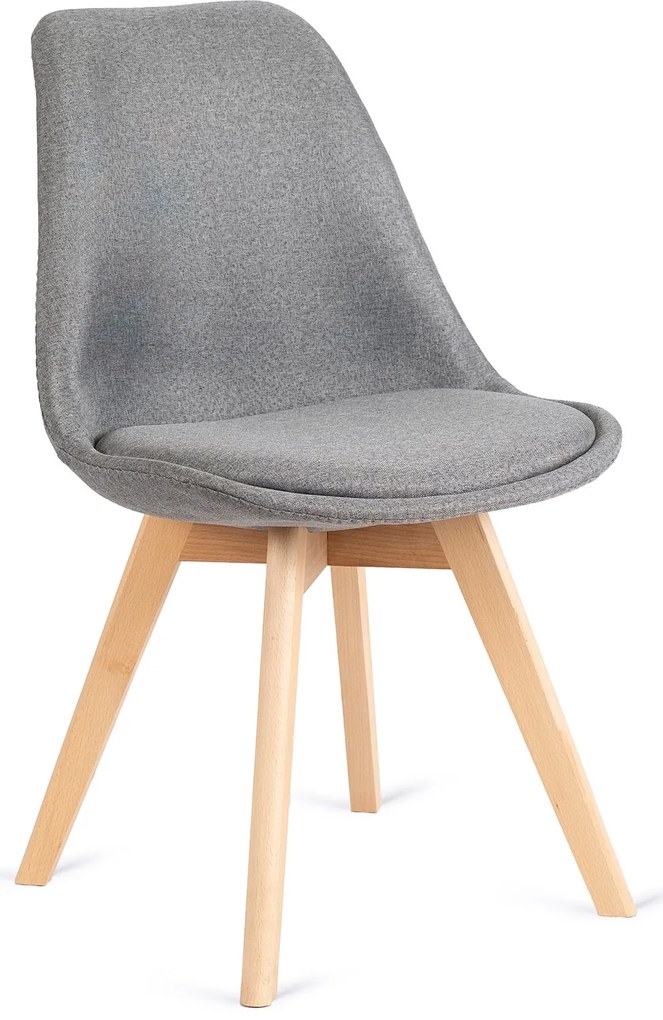 Zestaw Stół Okrągły Rozkładany HARRY 102-142 cm Dąb Artisan i 6 Krzeseł NEVEL Szarych Skandynawskich