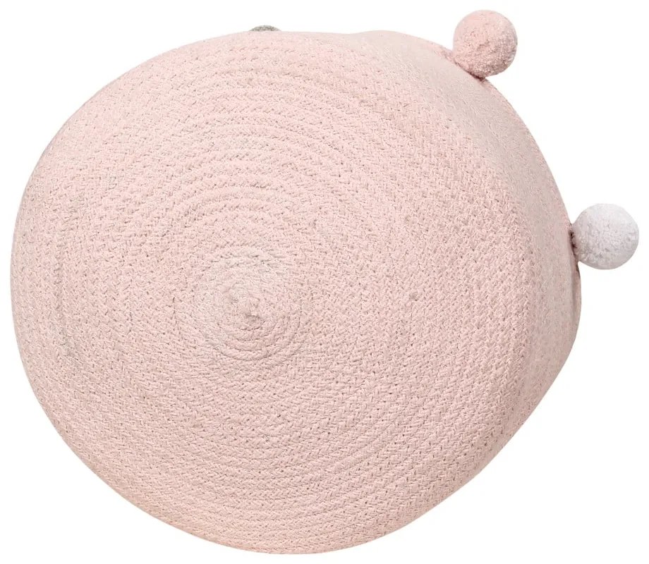 Jasnoróżowy tekstylny dziecięcy kosz na zabawki ø 30x30 cm Bubbly – Lorena Canals
