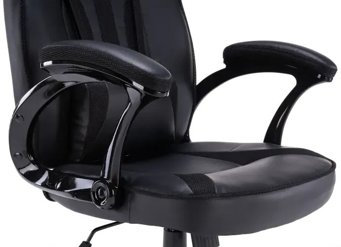 Fotel Czarny Nowoczesny Gamingowy R7-B17