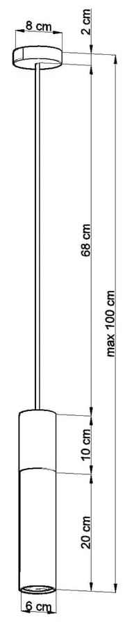 Czarno-szara lampa wisząca Sollux Edo