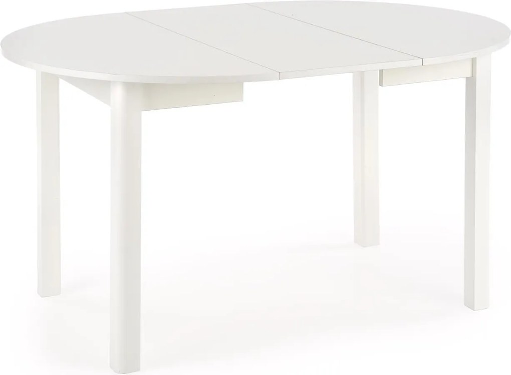 Biały stół rozkładany z okrągłym blatem Ringo