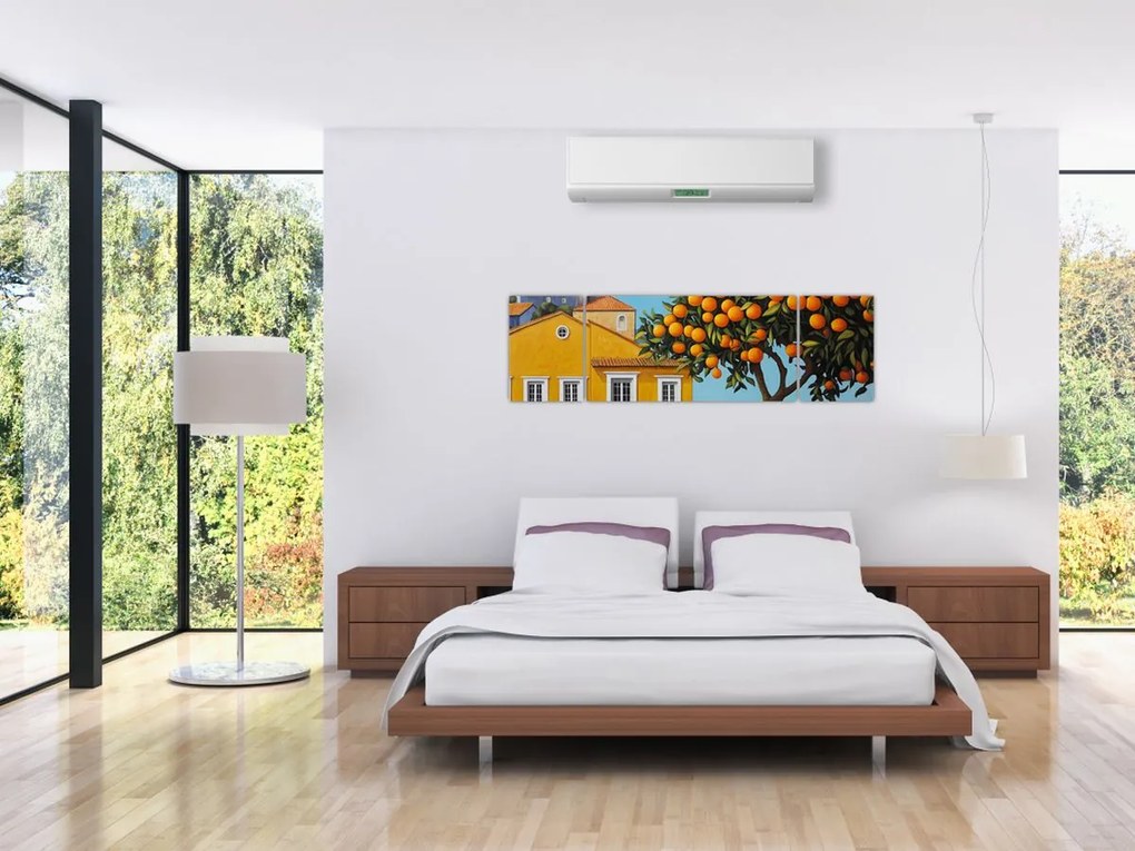 Obraz - Drzewo pomarańczowe (170x50 cm)