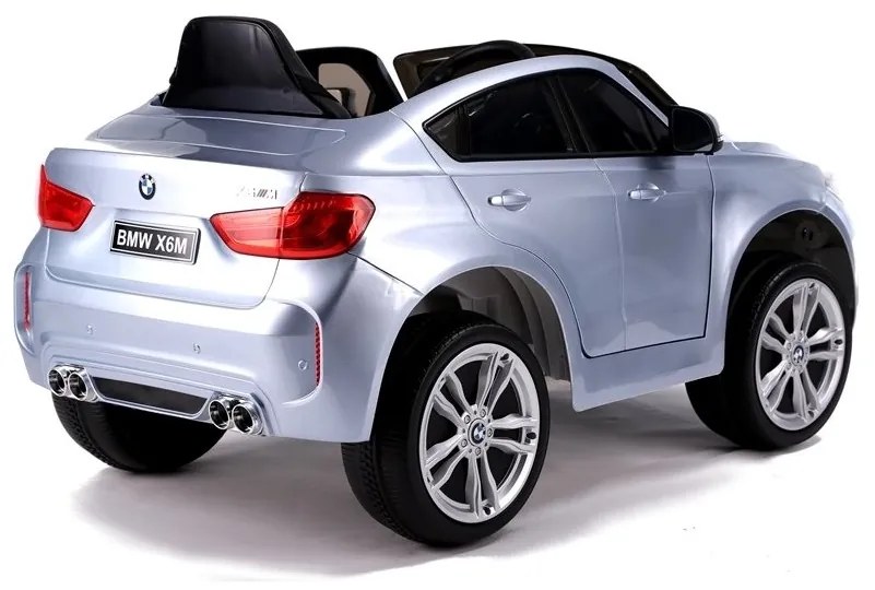Auto na akumulator bmw x6 srebrny lakierowany
