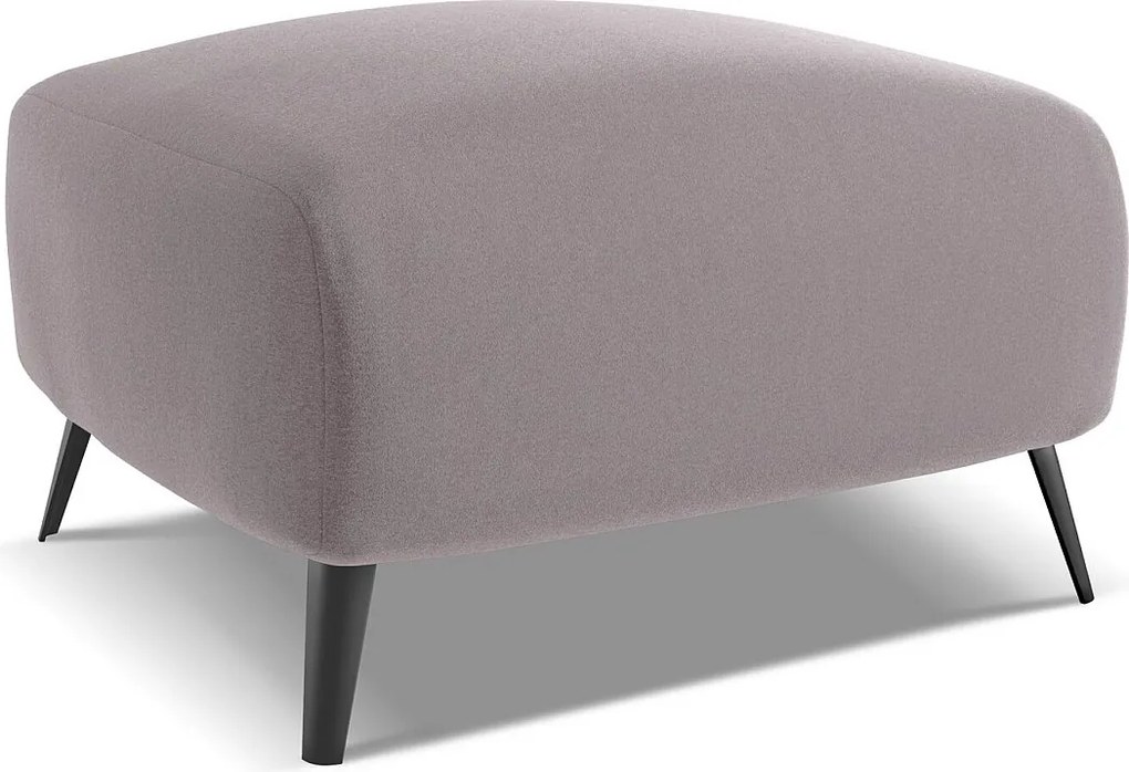 Pufa - z tkaniny welwetowej - lawendowy - MALIE