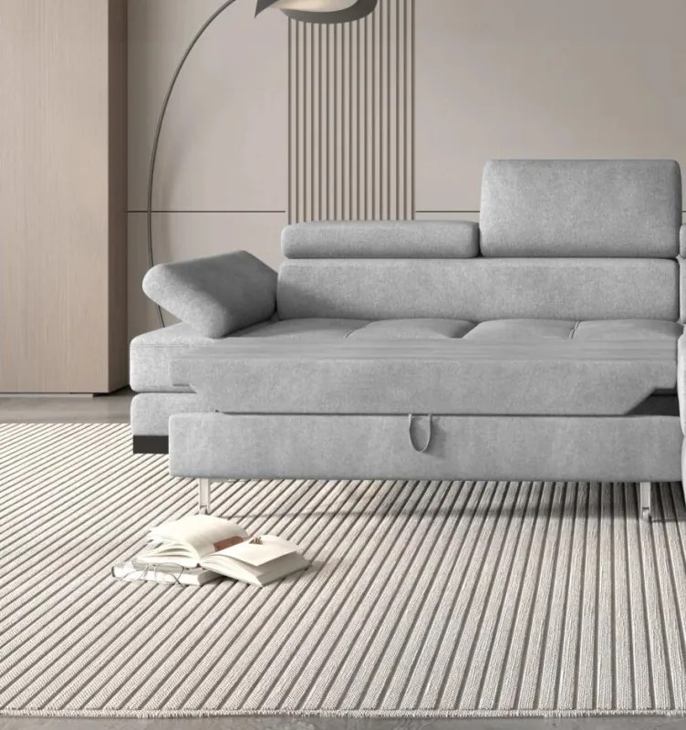 Narożnik EMPORIO L Prawostronny z funkcją spania Prawostronny w ktaninie SERENO 692 WERSAL