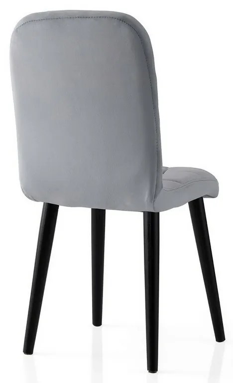 Zestaw krzeseł do jadalni Retro Grey and Black, 4 szt.