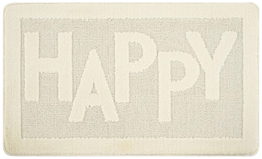 Kremowy dywanik łazienkowy 60x100 cm Happy – Foutastic
