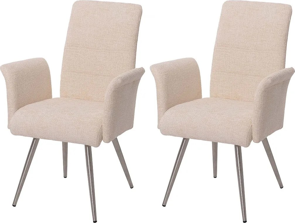 Krzesło do jadalni MCW-G55 (zestaw 2 sztuk),  kremowy