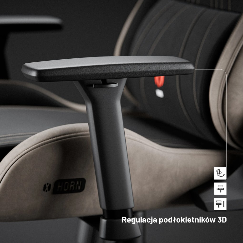 Fotel gamingowy materiałowy Diablo X-Horn 2.0, Normal Size, Camel Black