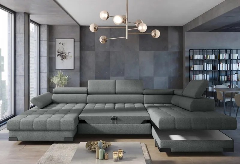 Narożnik SELVA XL z funkcją spania i pojemnikiem WERSAL