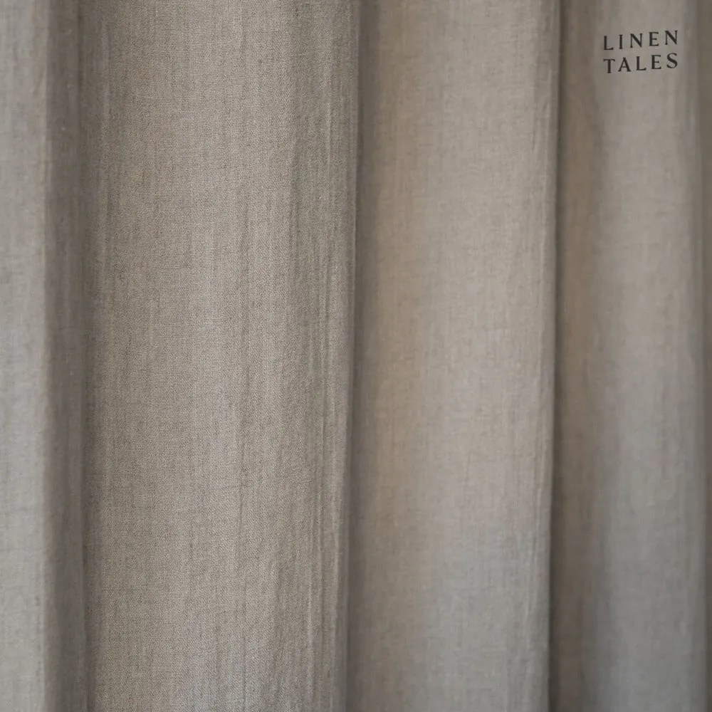 Beżowa zasłona 140x300 cm Night Time – Linen Tales
