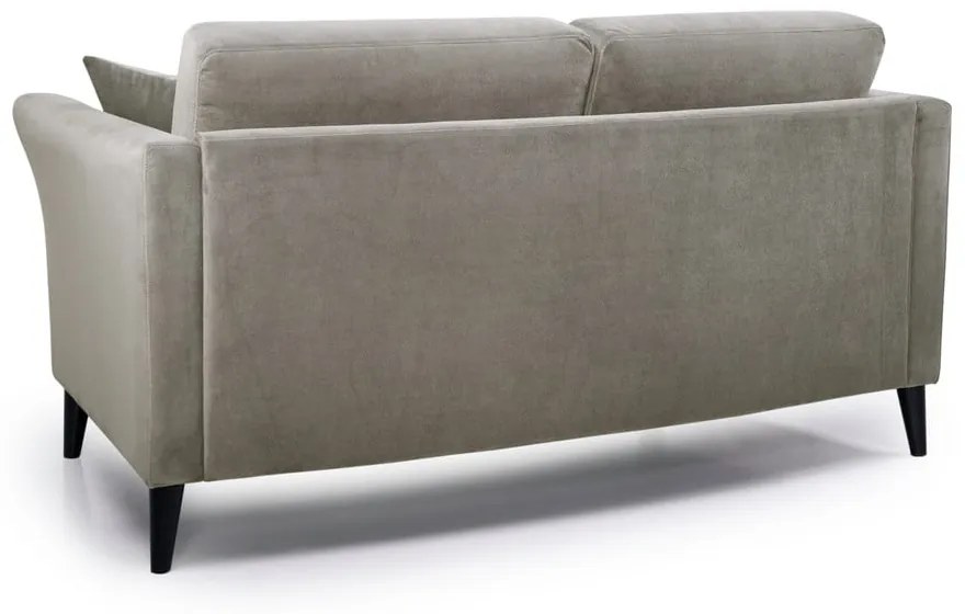 Beżowa aksamitna sofa Scandic Eden, 165 cm