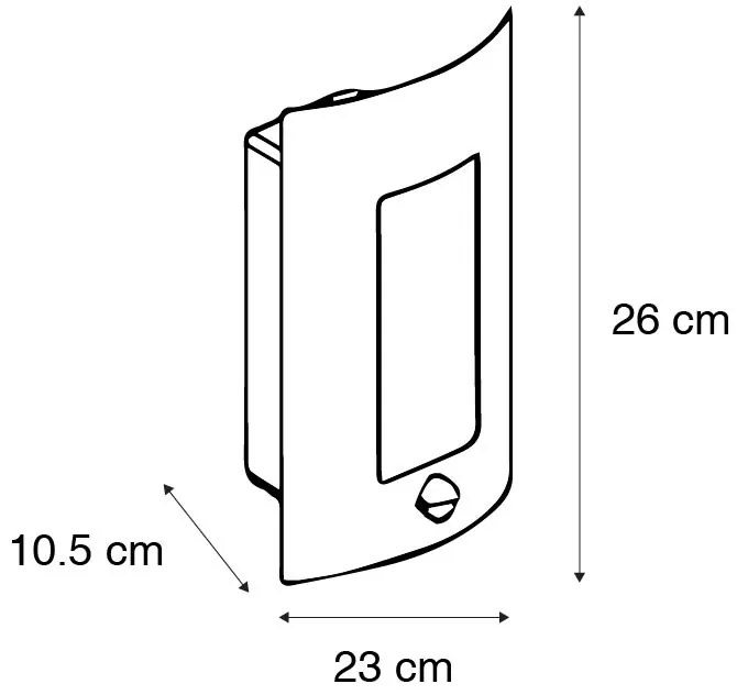 Zewnetrzna Lampa ścienna zewnętrzna antracytowa z czujnikiem ruchu IP44 - Emmerald 1 Nowoczesny Oswietlenie zewnetrzne
