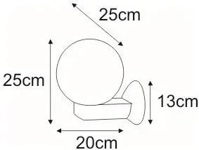 Lampa ogrodowa zewnętrzna ścienna W4-A03