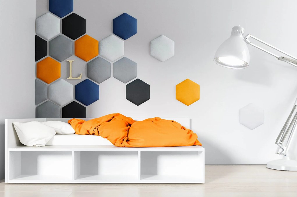 Panel Ścienny Tapicerowany Heksagon Plaster Miodu