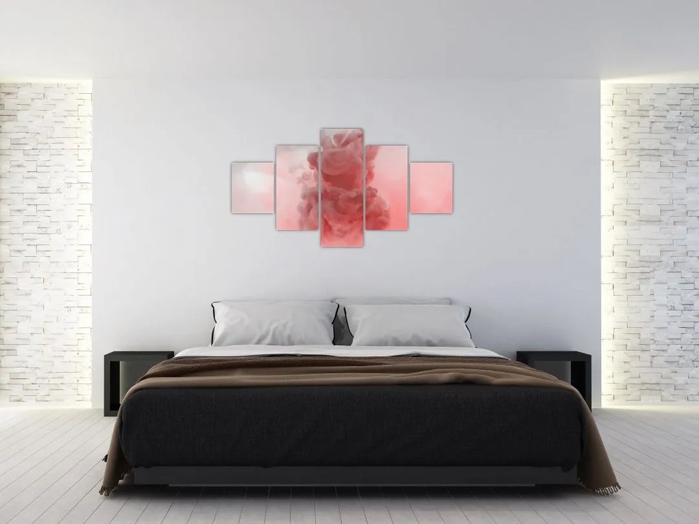 Obraz czerwonego dymu (125x70 cm)