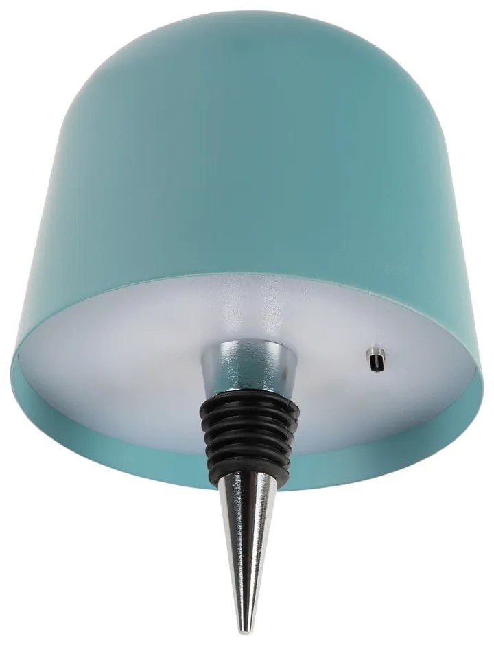 Niebieska lampa stołowa LED na butelkę z metalowym kloszem (wysokość 13 cm) Cone Hat LED – Leitmotiv