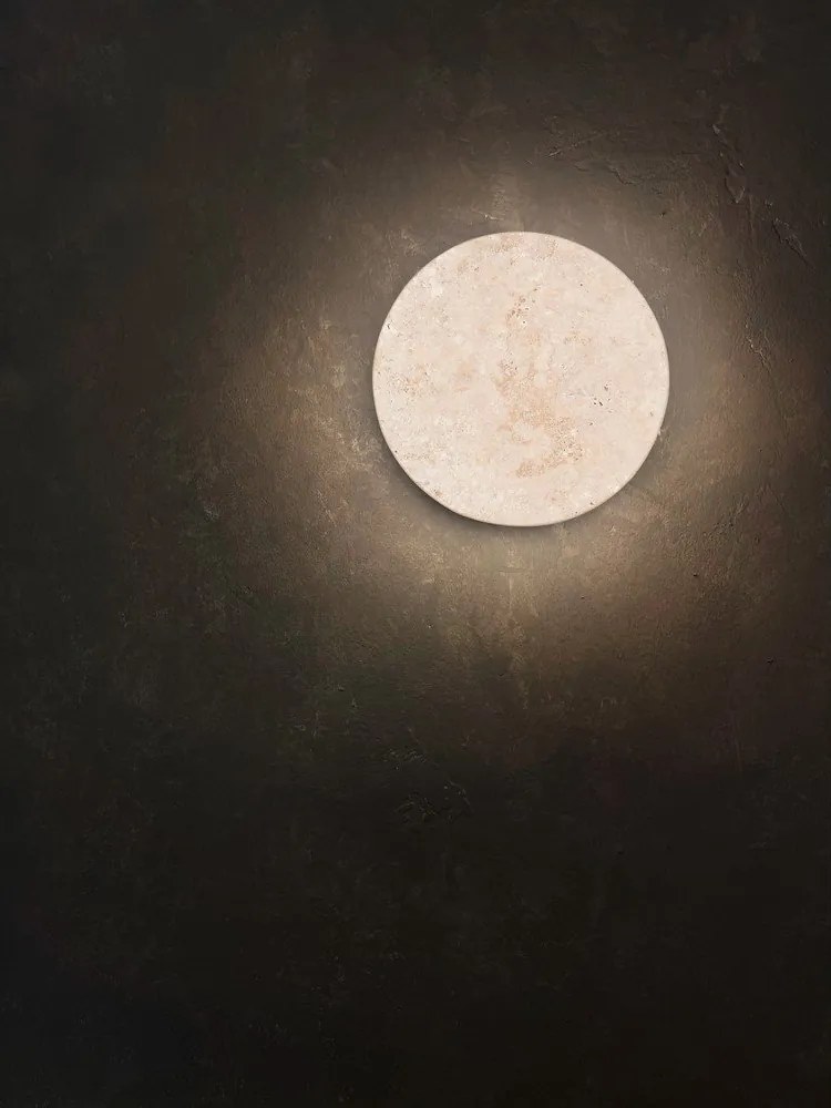 Kamienny kinkiet LED ze ściemniaczem w matowym białym kolorze Bobbin – Trio Select