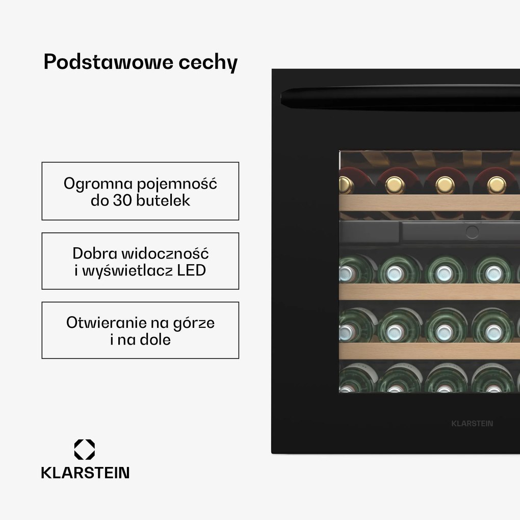 Klarstein Vinsider 30 Built-In Duo Chłodziarka do wina do zabudowy