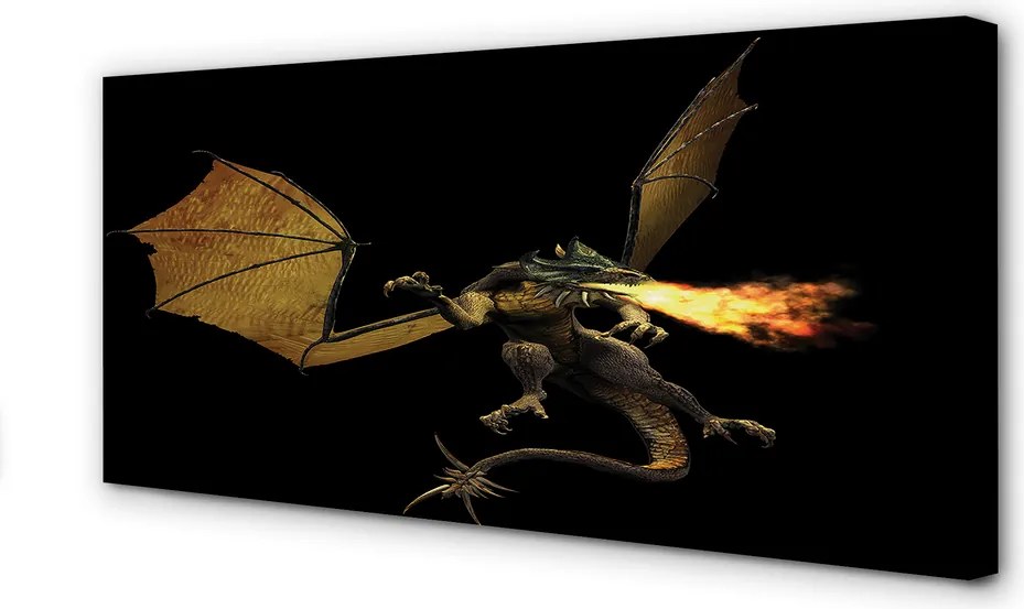 Zdjęcie na płótnie Smok Zionący Ogniem