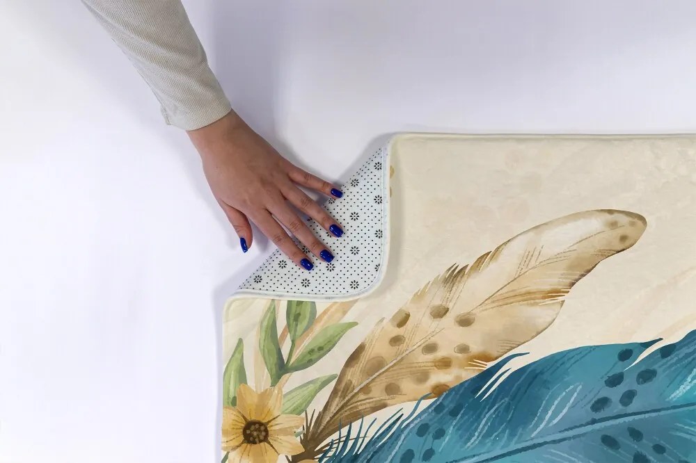 Dywanik łazienkowy Dywanik łazienkowy Piórko i kwiaty