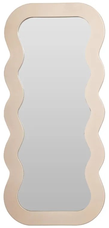 Dekoracyjne lustro w falistej ramie, 37 x 80 cm