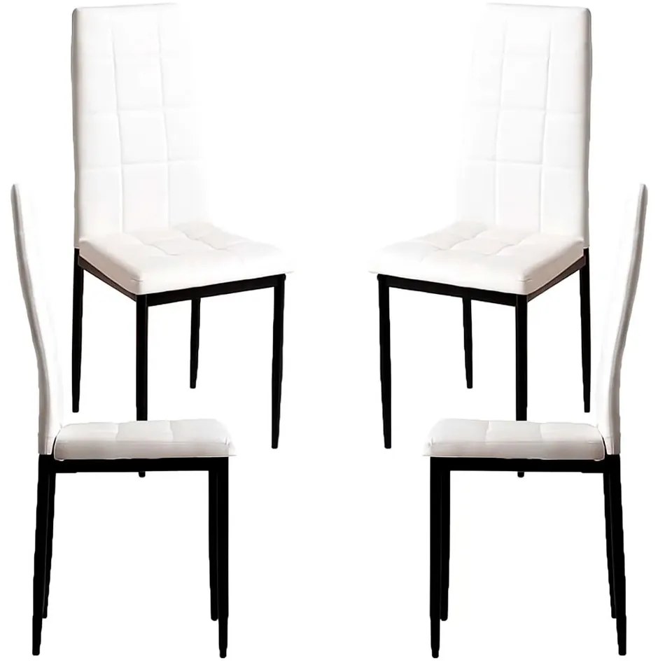 Pakiet 4 krzese Lan ze sztucznej skóry