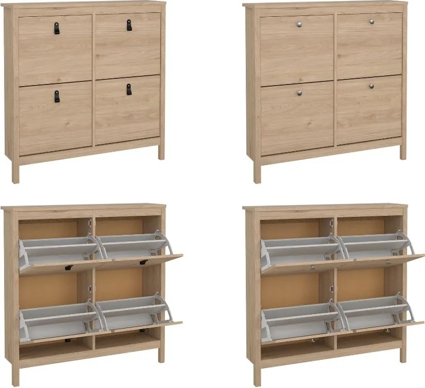 Szafka na buty Madrid z 4 półkami, jackson hickory