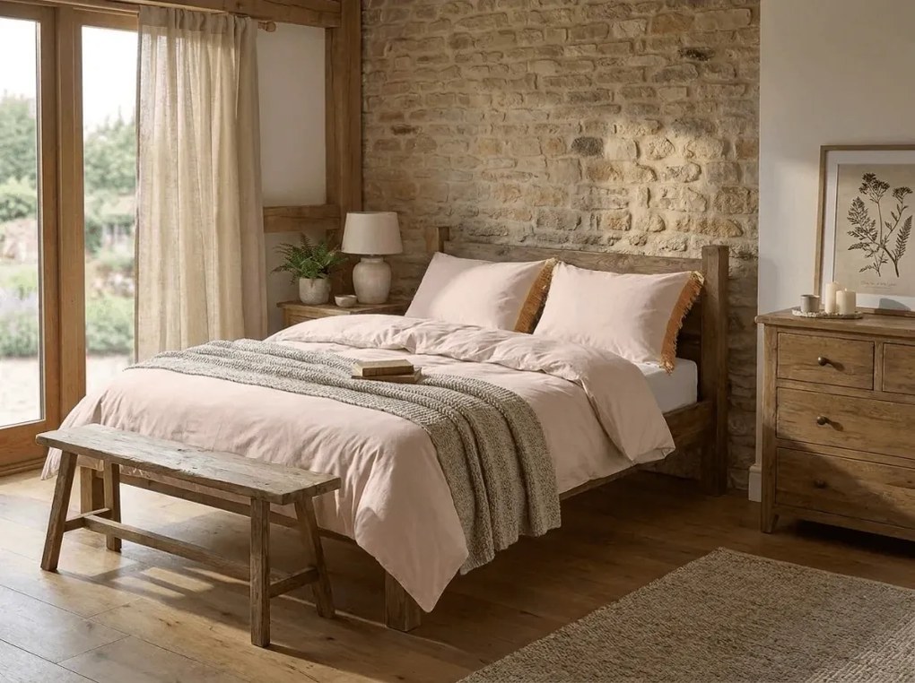 PrzytulneMieszkanie.pl PrzytulneMieszkanie.pl Bawełniana pościel ÉCLAT jasnoróżowa Rozmiar pościeli: 2 szt 60 x 70 cm | 220 x 240 cm