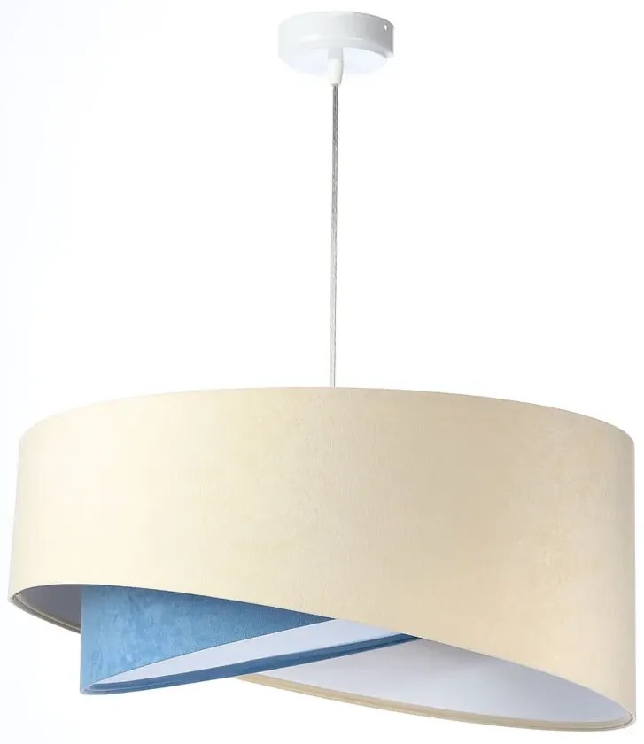 Beżowo-biała skandynawska lampa wisząca - 2X EX998 R0-S88