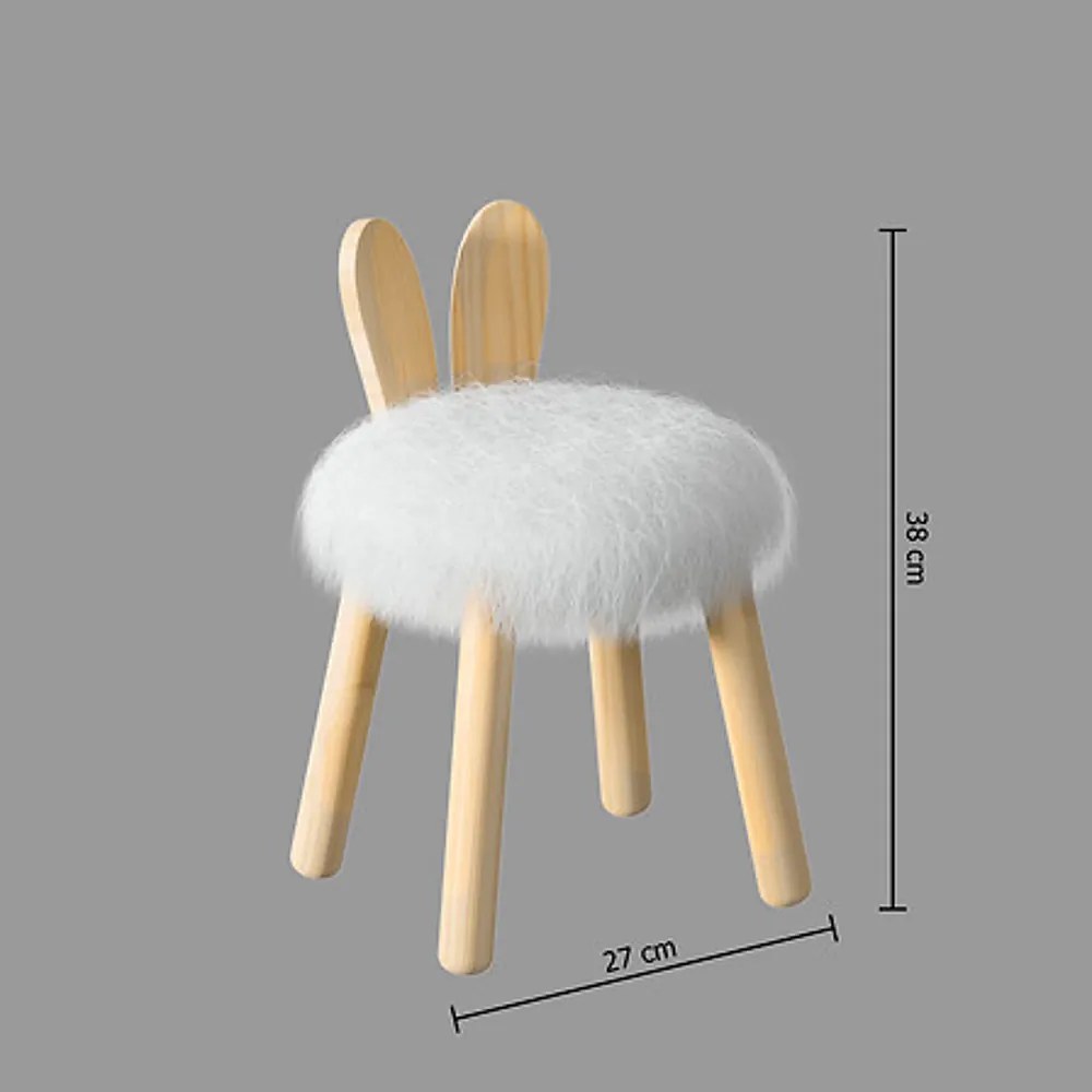 Dziecięcy stołek WHITE RABBIT biały