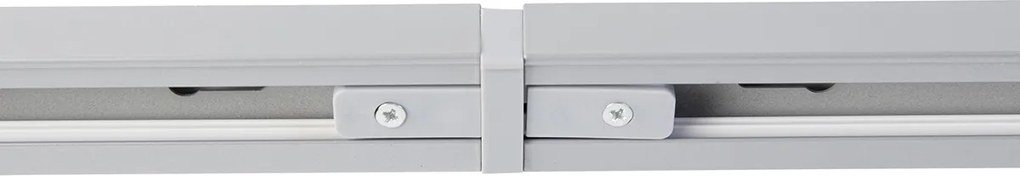 Nowoczesny system szynowy z 4 reflektorami srebrny 1-fazowy - Iconic Yade