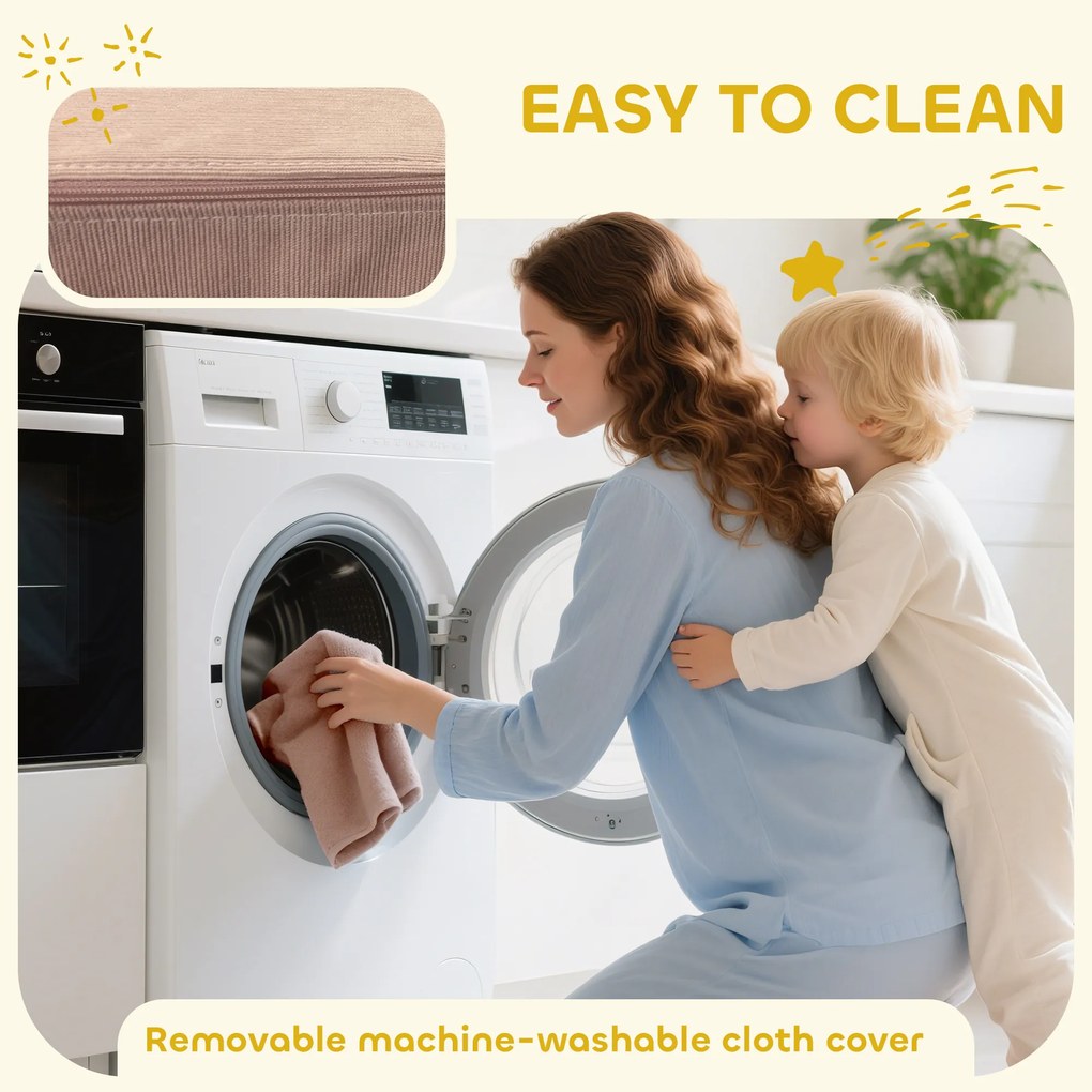 AIYAPLAY Zestaw miękkich klocków dla dzieci, 12‑częściowy zestaw tkaninowych bloków, pianka, pokrycie ze sztruksu, zmywalny, pastelowy | Aosom PL