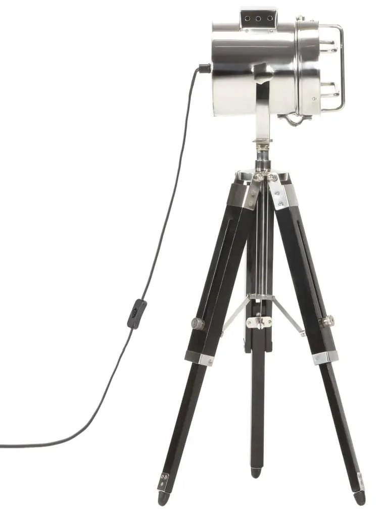 Czarna lampa stojąca drewniana z ruchomym kloszem - 6X EX190 N7-Z38
