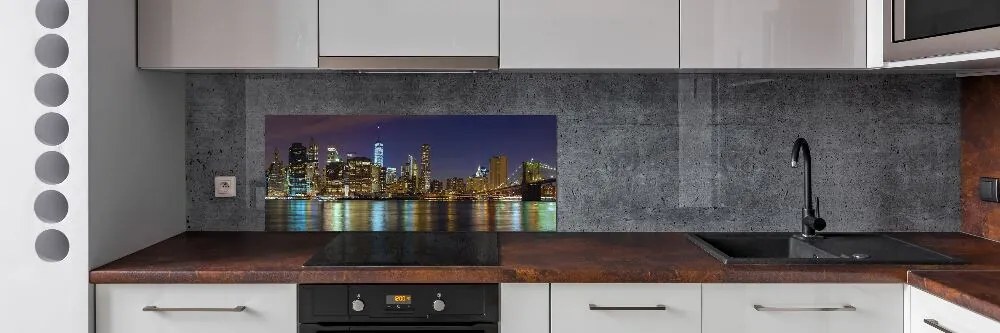 Panel do kuchni Manhattan nocą