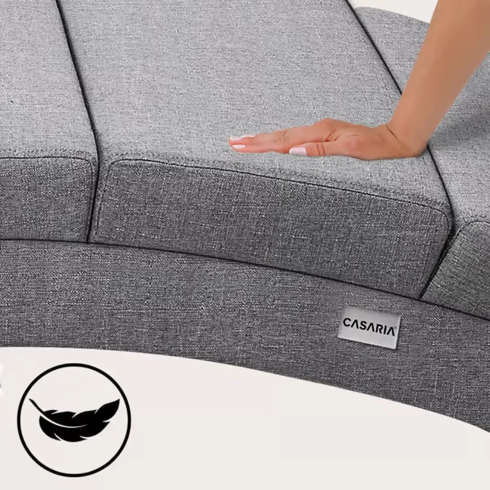 Leżanka LONDON z funkcją masażu i ogrzewania, 186×55×89cm, szara Casaria