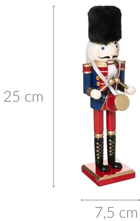 Figurka dziadek do orzechów, drewno, 25 cm