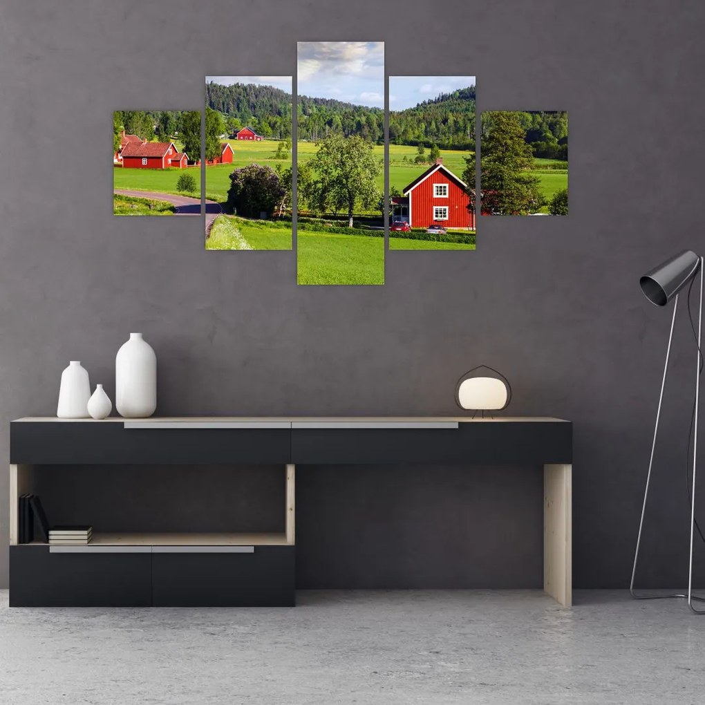 Obraz wsi (125x70 cm)