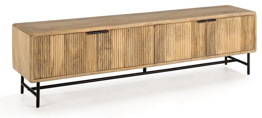 Szafka pod TV z litego drewna mango 190x50 cm Mundra – Marckeric
