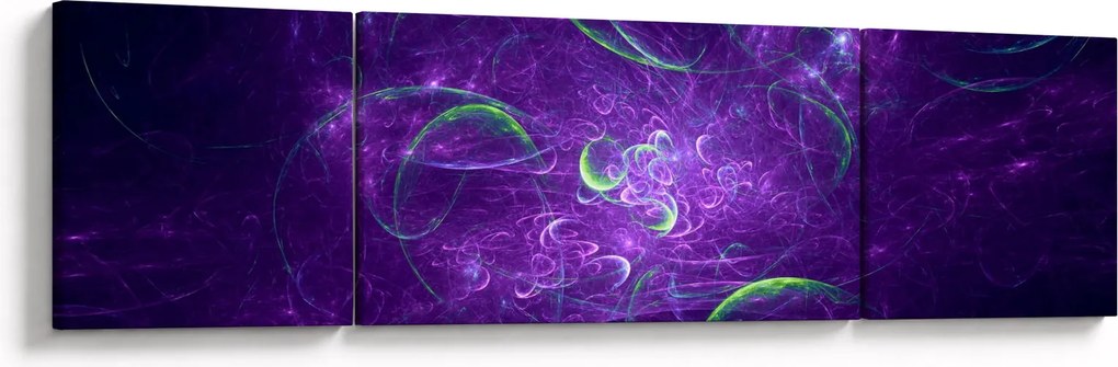 Obraz - fioletowa abstrakcja (170x50 cm)