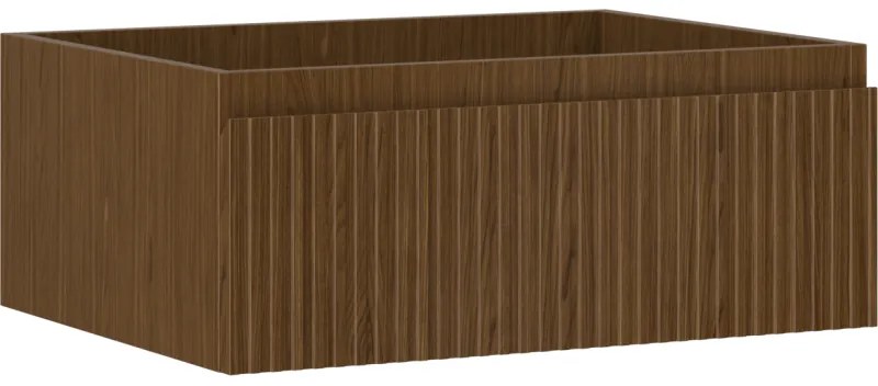 Mexen Rivel szafka łazienkowa podumywalkowa 60 cm, 1 szuflada, ryflowana , orzech - 91A20-06023-1-BF86